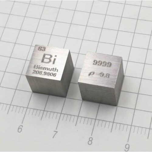 1 pcs 99.99% 9.73 grams Bi Bismuth Metal Carved Element Periodic Table 10mm Cube