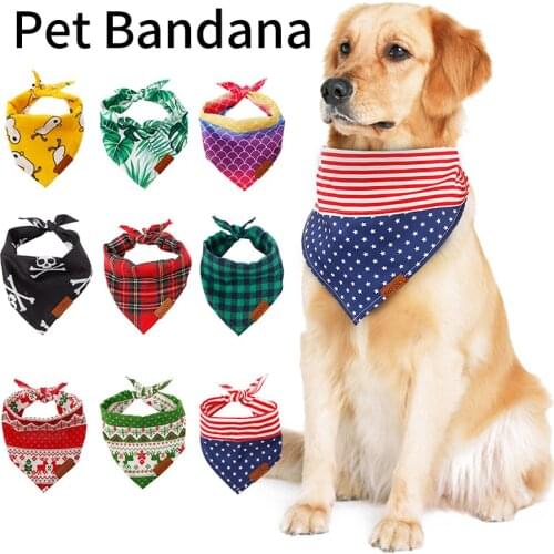 Fashion Triangular Dog kerchief Wholesale Pet Dog Cat Bandanas Designer Pet Dog Scarf For Chihuahua Teddy