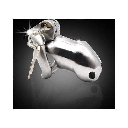Male 316L stainless steel Luxury Honorable Short Cock Cage Male Chastity Magic Locker Device Sex Toy For Men A256