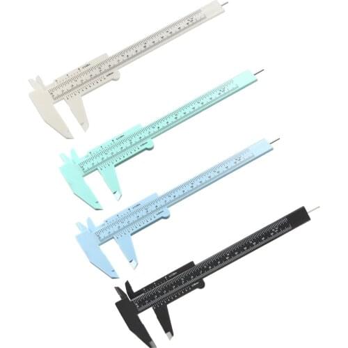 Uxcell Vernier Caliper Inch Metric Double Scale Plastic Ruler Measuring Tool 150mm4Pcs Multicolor
