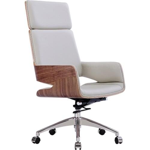 Modern High-Back Bentwood Swivel Office Computer Chair Leather Conference Office Chair Home Furniture Game Chair Armchair Chairs