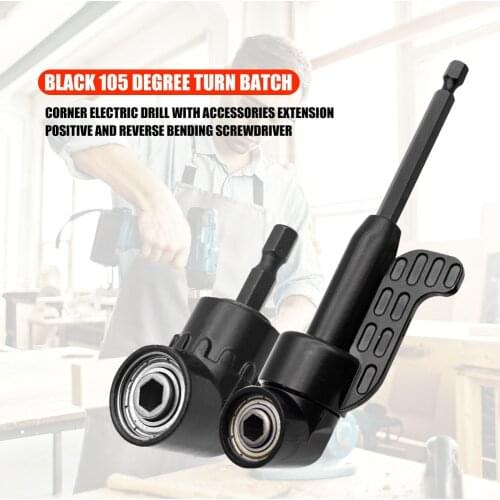 105 Degree Angle Screw Driver Socket Holder Adapter Adjustable Bits Nozzles for Screwdriver Bit Right Angle Head Screwdrivers