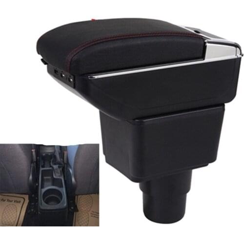For Ford EcoSport Armrest Box EcoSport Universal Car Central Armrest Storage Box cup holder ashtray modification accessories