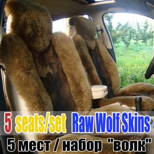 Free ship Wine red wolf car wool cushion chenille car seat wool car cushion short wool sheep fur accessories