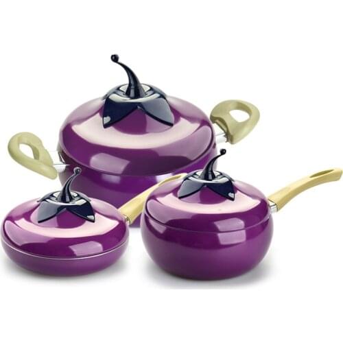 Ceramic pan, baking pan, electromagnetic stove, gas, aluminum cooker, hot sale, fruit pan, color pot pots and pans CY50916