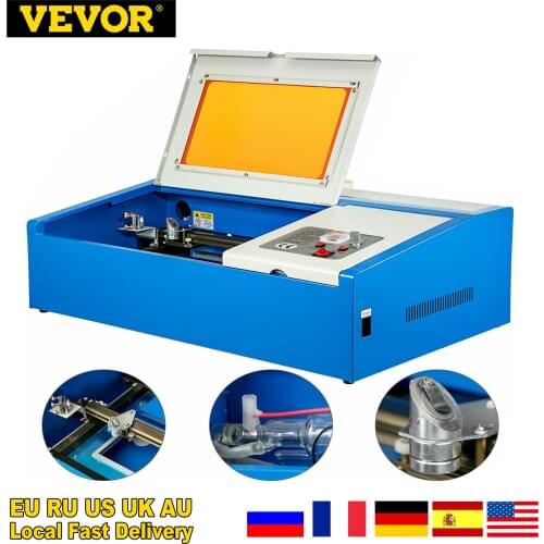 VEVOR 40W CO2 USB Laser Engraving Cutting Machine K40 Laser Engraver Digital Cutter Printer for DIY Wood Acrylic Artwork 220V