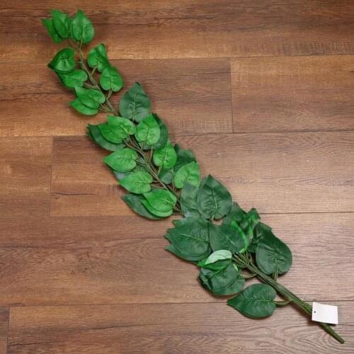 Hanging Fake Vine Green Leaves Rattan Greenery Ivy Wreath Artificial Decorative 11 Heads Plastic Vivid Ivy Leaf for Home Cafe