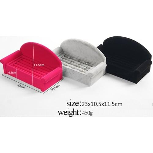 Factory Price New 3 Colors Princess Jewelry Ring Shelf Ring Earrings Tray Jewelry Counter Decoration Storage Box Display Props