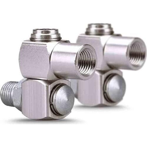 1/4" NPT 360 Degree Swivel Air Hose Connector, 1/4 Inch Industrial Swivel Air Fittings（2pcs