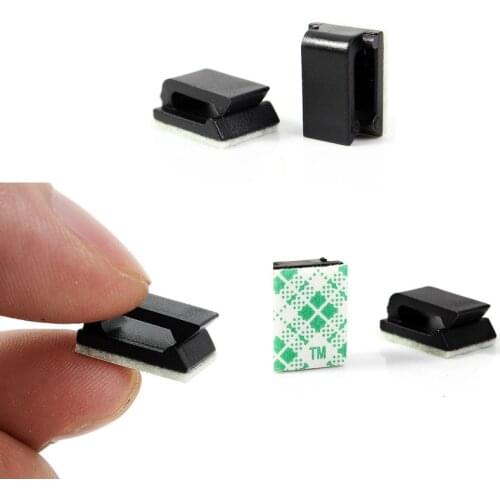 10pcs/50pcs Car Drop Adhesive Cable Cord Holder Wire Clamp Management Clips 1.2 x 0.5cm
