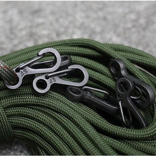 10Pcs Outdoor Mini Aluminium Alloy Hang Buckle Survival EDC Gear Carabiner Key Chain Clip Quickdraw Key Chain Travel Tools