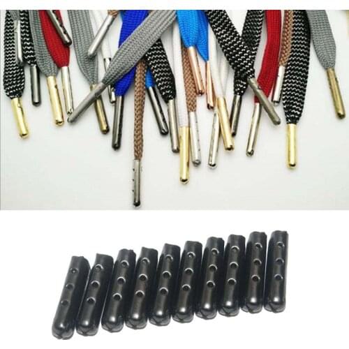 10PCS Women Men Shoe Lace Tips Replacement Head for Shoestrings Bullet Aglets Round Accessories for DIY Shoelaces
