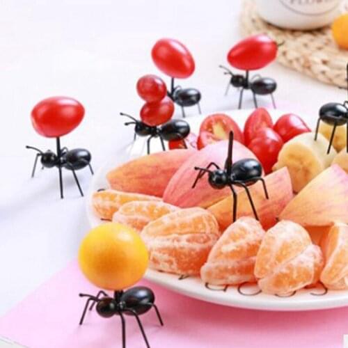 12 PCS Ants Food Fruit Picks decoration Ant Shape Forks Snack Cake Dessert Tableware for Home Kitchen Party Dinner Fruit Pick