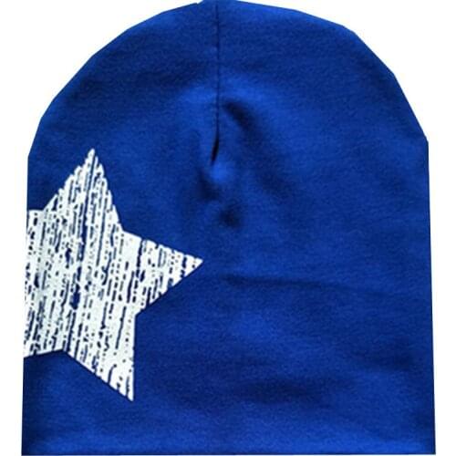 2019 Spring Autumn Cotton Baby Hat Unisex Star printed knitted Crochet Baby Caps Beanies Boys Girls hat for 0-3 years