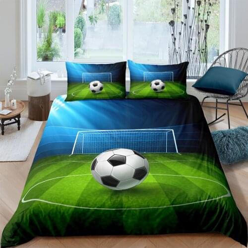 3D Design Duvet Cover Sets Bedding Sets Bedding Bag and Pillow Shams Full Twin Single Double Size Football Custom Bedding sets