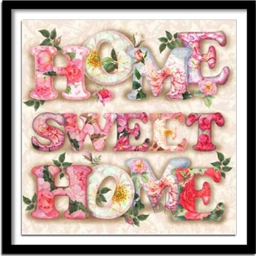 Diamant painting Diamond Embroidery Home Sweet Home 5D Diy Diamond Painting Full Sale Rhinestone Flower Crafts Home Decor