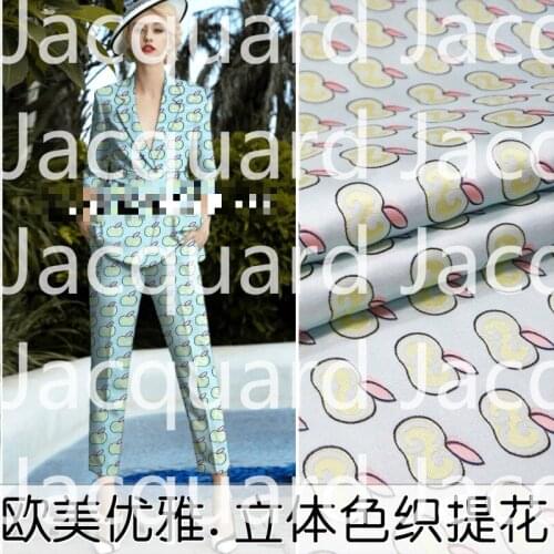 Elegant three-dimensional yarn-dyed jacquard dress windbreaker jacket fashion fabric brocade clothing fabric
