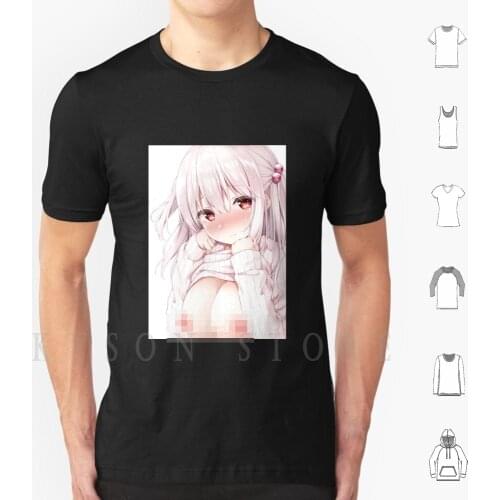Waifu T Shirt Print For Men Cotton New Cool Tee Anime Hentai Ecchi Senpai Cute Pantsu Waifu Kawaii Pink Hair Shy Girls Girls