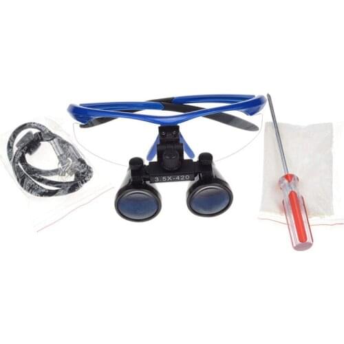 Blue Frame 2.5/3.5X Medical Loupes Binocular Magnifier Dental Surgical Magnifying Glassess