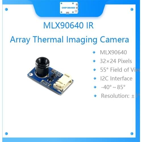 Waveshare MLX90640 IR Array Thermal Imaging Camera, 32*24 Pixels, 55 Degree Field of View, I2C Interface