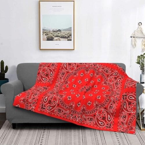 Red Bandana Throw Blanket Double Bed Blankets Mexican Blanket Blanket On The Bed Bedspread On The Bed Blanket 200 X 220