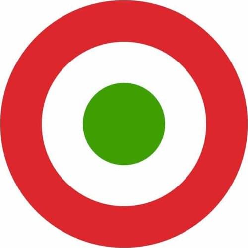 Dawasaru Italy Air Force Round Car Sticker Waterproof Cover Scratch Decal Laptop Truck Motorcycle Auto Decoration PVC,15cm*15cm