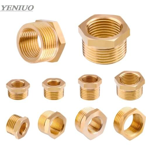 Brass Hose Fitting Hex Reducer Bushing M/F 1/8" 1/4" 3/8" 1/2" 3/4" BSP Male to Female change Coupler Connector Adapter