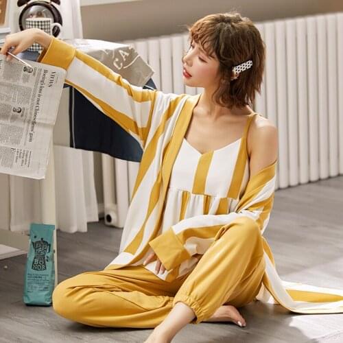 New Pajamas For Women Japanese Kimono Cotton Pyjamas Plus Size Pijama Pants Woman Robe Sets Autumn Winter Home Sleepwear Suit