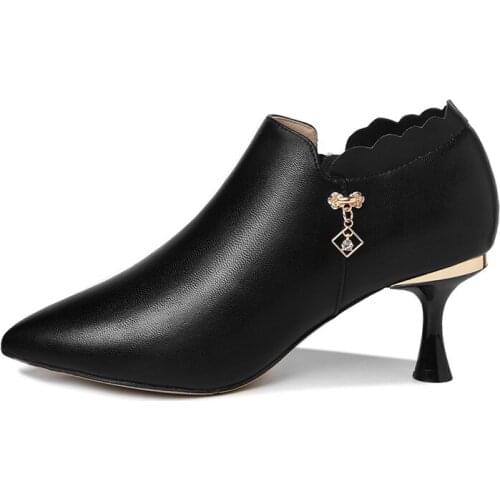 Pointed Stiletto Shoes, Solid Color WomenS Shoes With Side Zipper, WomenS Platform Shoes