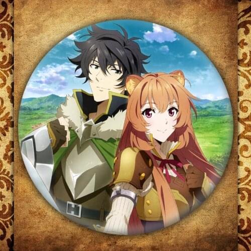 The Rising of the Shield Hero Naofumi Iwatani Raphtalia Cosplay Bedge Cartoon Backpack Bags Badges Button Brooch Pin Accessory