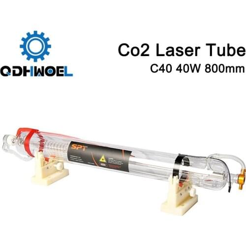 QDHWOEL SPT C40 800MM 40W Co2 Laser Tube for CO2 Laser Engraving Cutting Machine