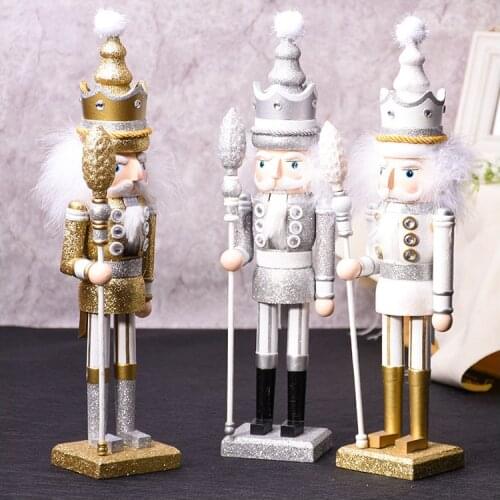 Christmas Gift Creative Nutcracker Puppet Decoration Powder Soldier Nutcracker Figurine Miniature New Year Birthday Wedding Gift