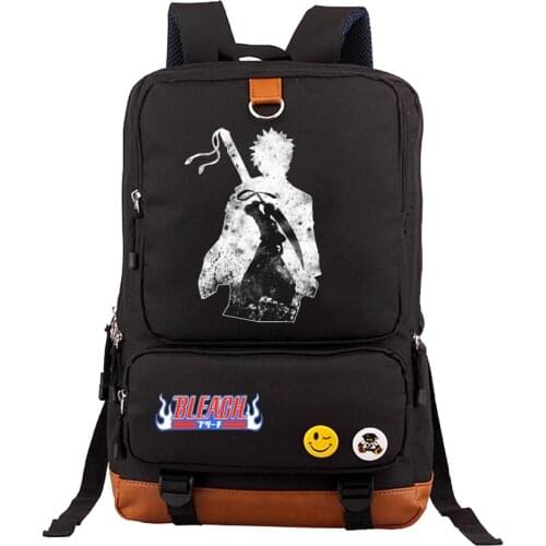School student Bags Printing Laptop Backpack Japan Anime BLEACH Mask Unisex backpack Cowhide Bag Computer book bag