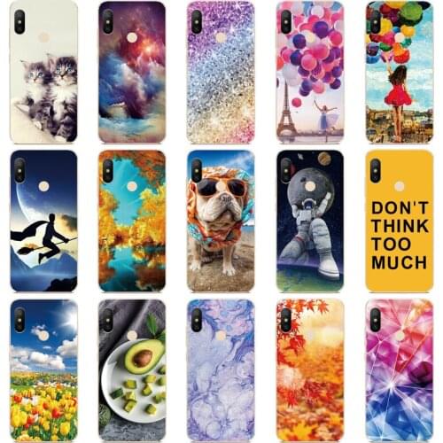Silicone Phone Case for Xiaomi MI A2 Lite Case Cartoon Soft TPU Back Cover Phone Shell for Xiomi MI A2 MiA2 LITE Bumper Coque