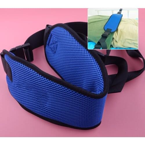 Blue Non-slip Thickening Wheelchair Seat Safety Padded Belt Bed Guardrail Strap With Quick-Release Buckle