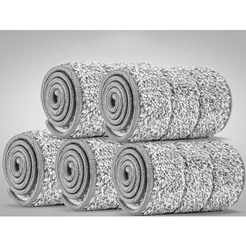1/2/5PCS Replace Mop Head Floor Cleaning Cloth Microfiber Self Wring Pads Washing Home Rags for Spray Carbon Dry and Wet