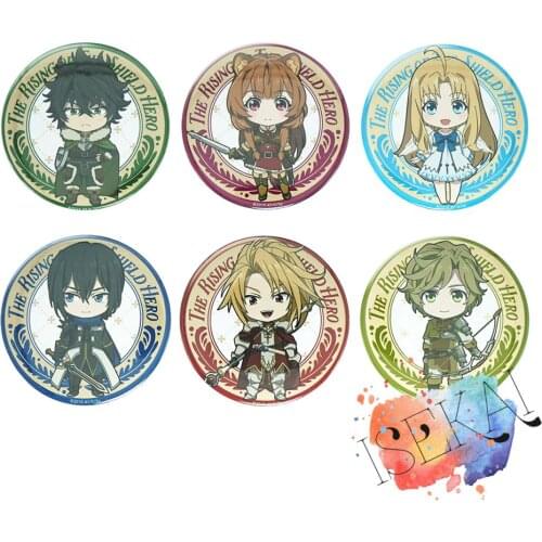 The Rising of the Shield Hero Tate No Yuusha No Nariagari Anime Raphtalia Filo Naofumi Ren Itsuki Motoyasu Badge Brooch Pins