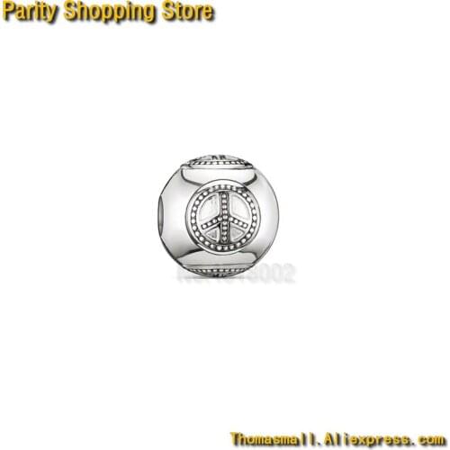 ThomasET1208 Vintage Jewelry accessories skull beads silver plated ts Piercing fit for bracelets free shipping