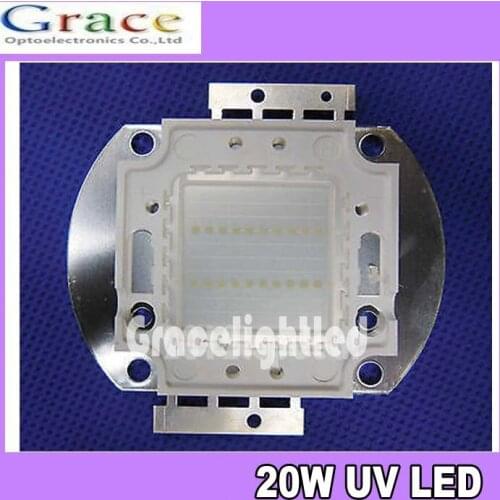 20W Ultra Voilet UV LED lamp light 390-405nm 2600mW purple led 700mA 32-34V