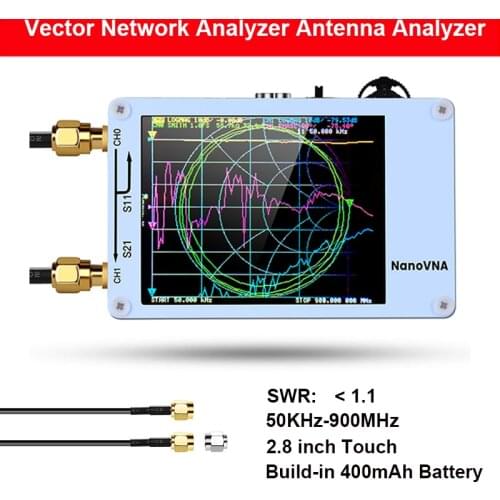50KHz-900MHz Vector Network Analyzer Digital Display Touching Screen Shortwave MF HF VHF UHF Antenna Analyzer Standing Wave