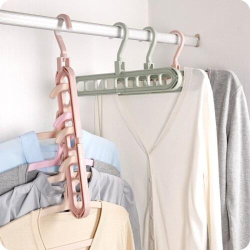 Clothes coat hanger organizer Multi-port Support baby Clothes Drying Racks Plastic Scarf cabide Storage Rack hangers for clothes