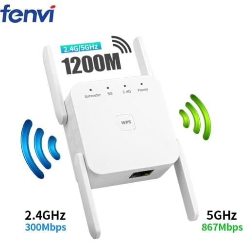 5G Wifi Repeater Wireless Wi Fi Booster 1200Mbps Wifi Signal Long Range Extender 802.11AC Router Amplifier
