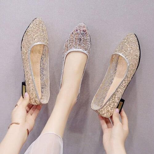 Shoes Woman 35-42 PLUS Size Womens Summer Breathable Mesh Sandals Pregnant Women Soft Bottom Beanie Flat Bottom Fashion