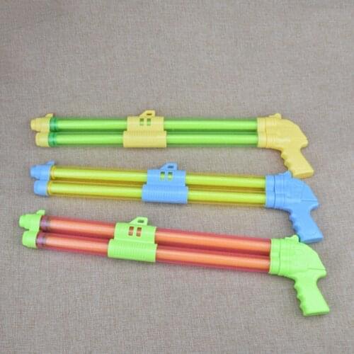 1PCS Summer Scenic Childrens Water Pistol Pull-Out Double-Tube Transparent Water Gun Childrens Beach Drifting Water Toys
