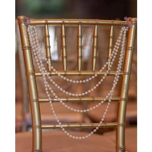 10pcs Pearl Wedding Decor Garland Bride Groom Chair Reception Wedding Hen Baby Shower Bachelorette Birthday Favors