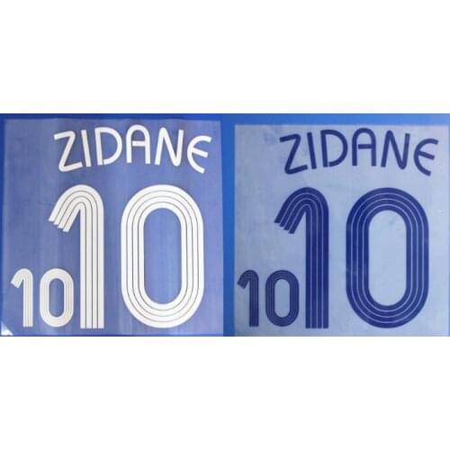 2006 France #10 Zidane Nameset Home Away Printing Soccer Patch