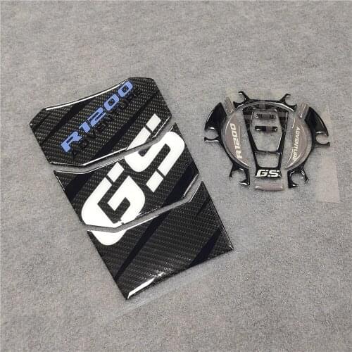 3D Fish Bone Tank Pad MOTO Applique Sticker Gas Cap Pad Filler Protector Decal For BMW R1200GS 2014 2015 2016 2017 2018