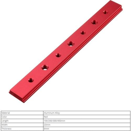 Aluminium Alloy T-tracks Slot Miter Track 100 -450mm Miter Track Stop Woodworking Tool For Workbench Table Router Gauge