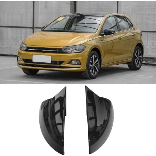 Car Horn Rearview Mirror Shell Wing Rearview Mirror Cover for Polo- Plus 2019 2020