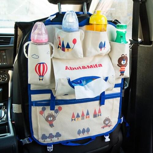 Car backpack bag organizer pad phone holder storage bag hanger net truck mesh travel pocket accessories 6colors